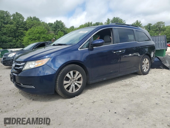 2014 Honda Odyssey EX-L with VIN 5FNRL5H61EB114764, listed as a Copart auction lot 61189305 with 167,185 mi miles and Clean title. Bid and sale history available at DreamBid. Image 1.