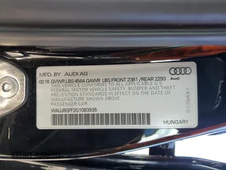 2016 Audi A3 2.0T Premium Plus with VIN WAUJ8GFF2G1083935, listed as a Copart auction lot 46640903 with 39,877 mi miles. Bid and sale history available at carsss.com. Image 14.