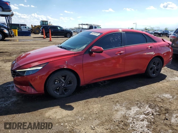 2021 Hyundai Elantra SEL z VIN 5NPLM4AG8MH044275, wystawiony jako Copart lot #56269205 z przebiegiem 78 477 mil mil oraz Szkoda całkowita • Salvage title. Historia ofert i sprzedaży dostępna na DreamBid. Obrazek 1.