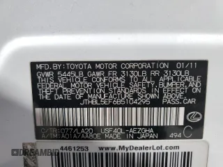 2011 Lexus LS 460 z VIN JTHBL5EF6B5104295, wystawiony jako Copart lot #46059985 z przebiegiem 181 028 mil mil oraz Szkoda całkowita • Salvage title. Historia ofert i sprzedaży dostępna na DreamBid. Obrazek 13.