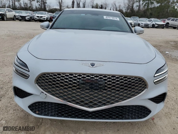 2022 Genesis G70 2.0T with VIN KMTG34TA7NU089861, listed as a Copart auction lot 42073974 with 46,215 mi miles. Bid and sale history available at carsss.com. Image 5.