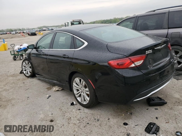 2015 Chrysler 200 Limited with VIN 1C3CCCAB0FN554029, listed as a Copart auction lot 50802925 with 187,435 mi miles and Salvage Title. Bid and sale history available at DreamBid. Image 2.