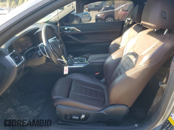 2021 BMW 4 Series 430i xDrive with VIN WBA73AP06MCH04967, listed as a Copart auction lot 76239894 with 53,224 mi miles and Salvage Title. Bid and sale history available at carsss.com. Image 7.