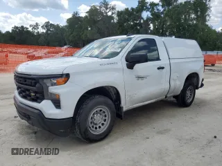 2023 Chevrolet Silverado 1500 Work Truck with VIN 3GCNAAEK1PG354604, listed as a Copart auction lot 55386455 with 100,453 mi miles and Clean Title. Bid and sale history available at DreamBid. Image 1.
