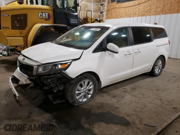 2018 Kia Sedona LX with VIN KNDMB5C10J6372014, listed as a Copart auction lot 48734845 with 95,676 mi miles and Salvage Title. Bid and sale history available at carsss.com. Image 1.