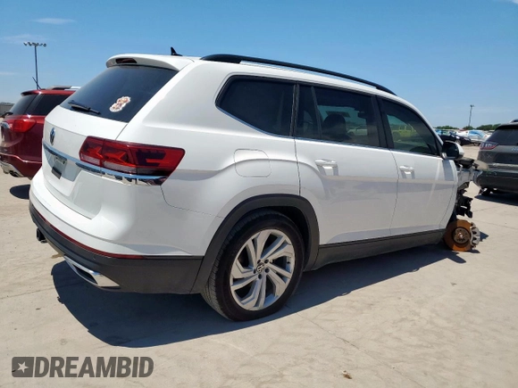 2022 Volkswagen Atlas SE with VIN 1V2WR2CA0NC527217, listed as a Copart auction lot 66227965 with 58,044 mi miles and Salvage title. Bid and sale history available at DreamBid. Image 3.