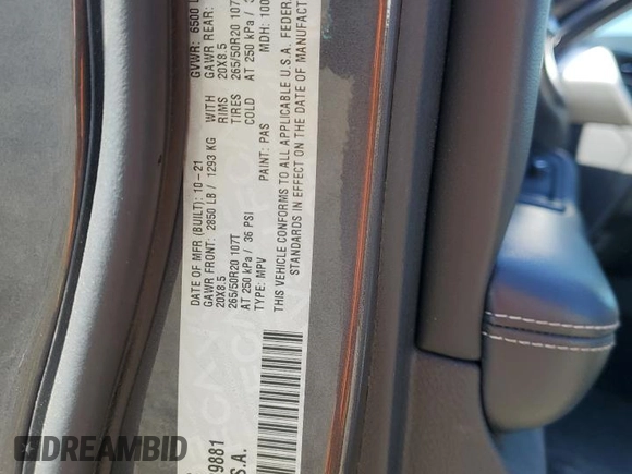 2021 Jeep Grand Cherokee Limited with VIN 1C4RJKBG0M8189881, listed as a Copart auction lot 54394555 with 47,424 mi miles and Salvage Title. Bid and sale history available at DreamBid. Image 13.