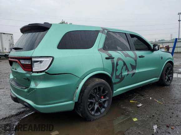 2021 Dodge Durango SRT Hellcat with VIN 1C4SDJH94MC626645, listed as a Copart auction lot 59998915 with 61,323 mi miles and Clean title. Bid and sale history available at DreamBid. Image 3.