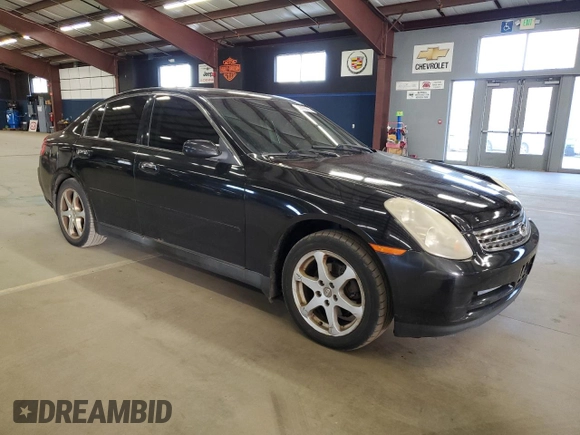 2004 Infiniti G35 w/Leather with VIN JNKCV51F14M715171, listed as a Copart auction lot 53709915 with 193,976 mi miles and Non Repairable. Bid and sale history available at DreamBid. Image 4.