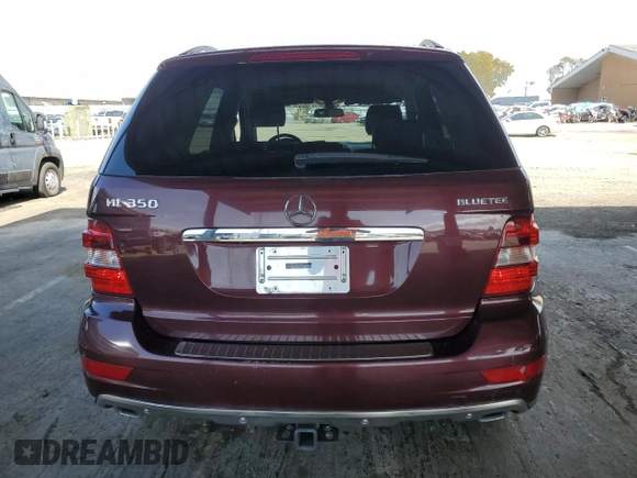2010 Mercedes-Benz M 350 with VIN 4JGBB2FB7AA615630, listed as a Copart auction lot 51185315 with 168,742 mi miles and Clean Title. Bid and sale history available at DreamBid. Image 6.