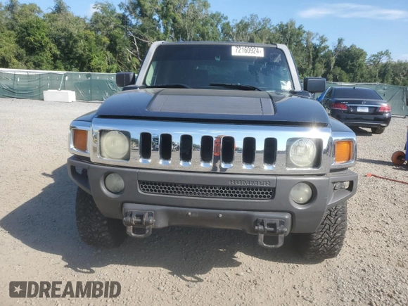 2006 Hummer H3 with VIN 5GTDN136168177314, listed as a Copart auction lot 72160924 with 186,429 mi miles and Clean Title. Bid and sale history available at carsss.com. Image 5.