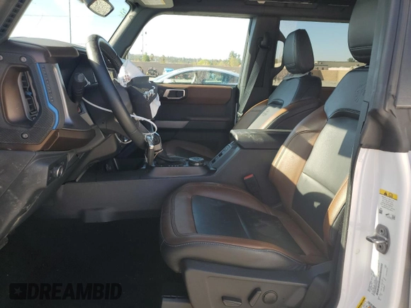 2022 Ford Bronco with VIN 1FMDE5DHXNLB79200, listed as a Copart auction lot 49372444 with 50,686 mi miles and Salvage Title. Bid and sale history available at DreamBid. Image 7.