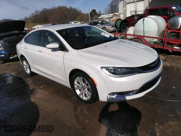 2015 Chrysler 200 Limited with VIN 1C3CCCAB2FN620127, listed as a IAAI auction lot 36024946 with 114,215 mi miles. Bid and sale history available at carsss.com. Image 1.