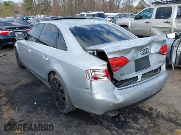 2009 Audi A4 2.0T Prem Plus with VIN WAUSF78K49N014535, listed as a IAAI auction lot 41579110 with 88,132 mi miles. Bid and sale history available at carsss.com. Image 3.