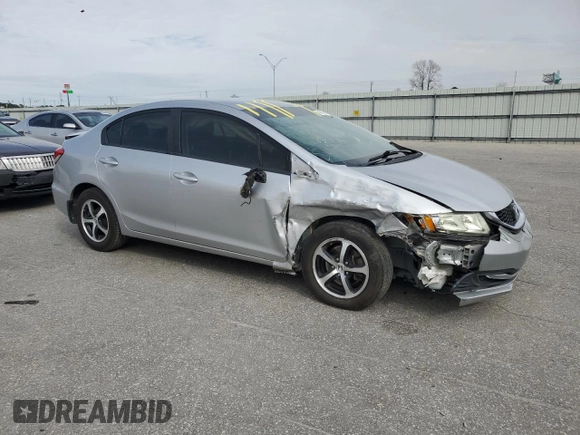 2015 Honda Civic Sedan SE with VIN 19XFB2F72FE040908, listed as a Copart auction lot 48019395 with 98,486 mi miles and Salvage Title. Bid and sale history available at carsss.com. Image 4.