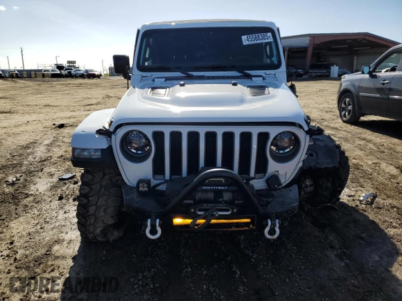 2019 Jeep Wrangler Unlimited Rubicon with VIN 1C4HJXFG0KW515349, listed as a Copart auction lot 45588385 with 64,737 mi miles and Salvage title. Bid and sale history available at DreamBid. Image 5.