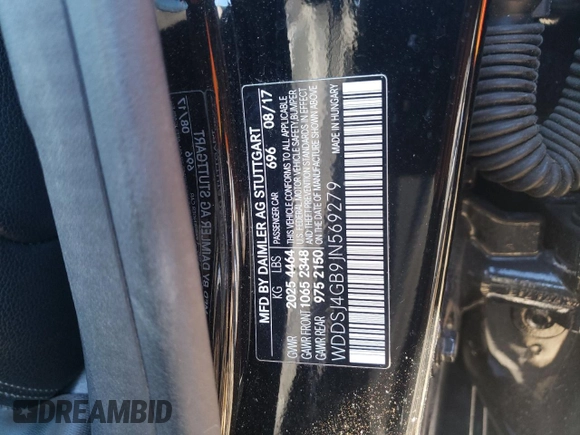 2018 Mercedes-Benz CLA 250 with VIN WDDSJ4GB9JN569279, listed as a Copart auction lot 43084154 with 43,926 mi miles and . Bid and sale history available at DreamBid. Image 12.