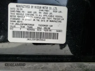 2008 Infiniti EX Journey z VIN JNKAJ09F68M358649, wystawiony jako Copart lot #58309455 z przebiegiem Nie podano mil oraz Szkoda całkowita • Salvage title. Historia ofert i sprzedaży dostępna na DreamBid. Obrazek 12.