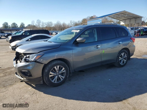 2020 Nissan Pathfinder S with VIN 5N1DR2ANXLC644181, listed as a Copart auction lot 85416464 with 134,275 mi miles and Salvage Title. Bid and sale history available at carsss.com. Image 1.