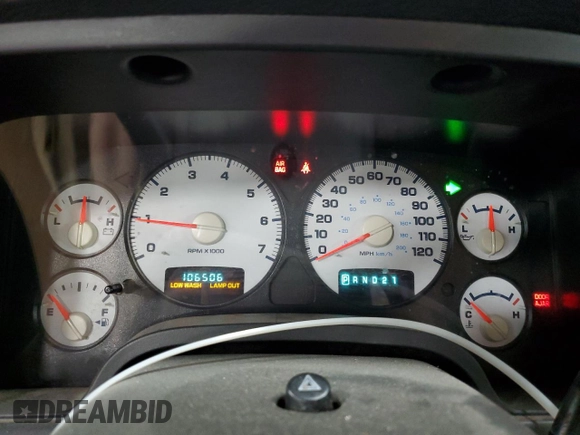 2005 Dodge 1500 SLT with VIN 1D7HA16N95J647934, listed as a Copart auction lot 51155205 with 106,506 mi miles and Salvage Title. Bid and sale history available at carsss.com. Image 9.