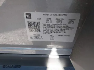 2025 Chevrolet Trax LS with VIN KL77LFEP0SC063130, listed as a IAAI auction lot 41225838 with 4,673 mi miles. Bid and sale history available at carsss.com. Image 9.