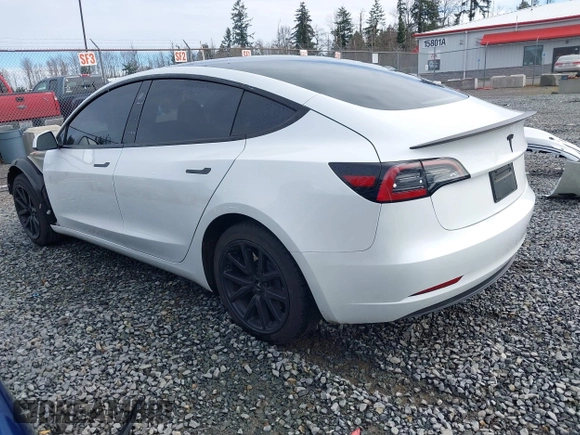 2023 Tesla Model 3 with VIN 5YJ3E1EA2PF612427, listed as a IAAI auction lot 41793756 with 17,913 mi miles and . Bid and sale history available at carsss.com. Image 3.