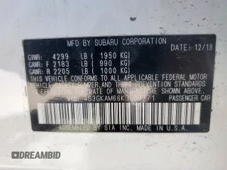 2019 Subaru Impreza Sport with VIN 4S3GKAM66K3609771, listed as a Copart auction lot 52625925 with 105,569 mi miles and Salvage Title. Bid and sale history available at carsss.com. Image 13.