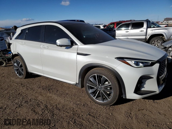 2023 Infiniti QX50 Sport with VIN 3PCAJ5FB0PF121405, listed as a Copart auction lot 87066714 with 11,958 mi miles and Salvage Title. Bid and sale history available at DreamBid. Image 4.