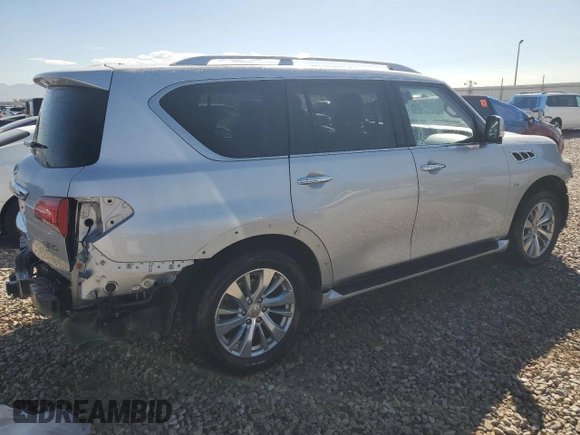 2017 Infiniti QX80 with VIN JN8AZ2NE6H9156016, listed as a Copart auction lot 72435714 with 119,298 mi miles and Salvage Title. Bid and sale history available at carsss.com. Image 3.