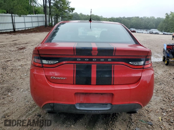2015 Dodge Dart SXT with VIN 1C3CDFBB7FD433999, listed as a Copart auction lot 58459185 with 185,580 mi miles and Salvage title. Bid and sale history available at DreamBid. Image 6.