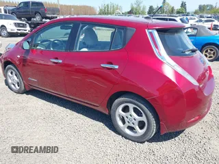 2012 Nissan LEAF SL with VIN JN1AZ0CP0CT025747, listed as a IAAI auction lot 42021121 with 50,344 mi miles. Bid and sale history available at carsss.com. Image 3.