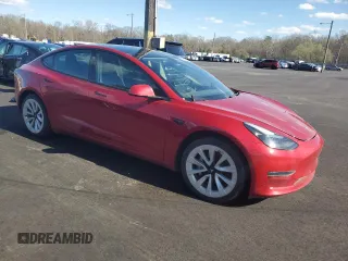 2022 Tesla Model 3 with VIN 5YJ3E1EA3NF288370, listed as a Copart auction lot 51847065 with 72,458 mi miles and Non Repairable. Bid and sale history available at carsss.com. Image 4.