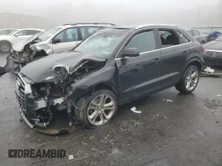 2017 Audi Q3 Premium Plus with VIN WA1JCCFS9HR008699, listed as a Copart auction lot 47860055 with 0 mi miles and Salvage Title. Bid and sale history available at carsss.com. Image 1.