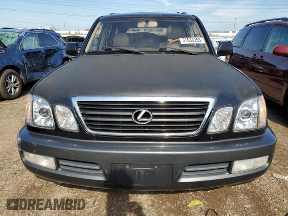 2002 Lexus LX 470 z VIN JTJHT00W923521442, wystawiony jako Copart lot #55936255 z przebiegiem 184 103 mil mil oraz Tytuł czysty. Historia ofert i sprzedaży dostępna na DreamBid. Obrazek 5.
