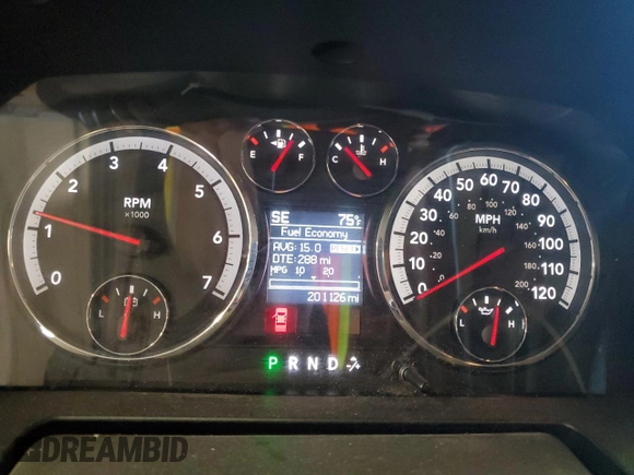 2011 Ram 1500 Big Horn with VIN 1D7RV1CT7BS519516, listed as a Copart auction lot 56373795 with 201,126 mi miles and Salvage title. Bid and sale history available at DreamBid. Image 9.