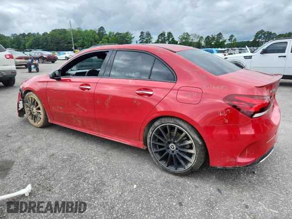 2020 Mercedes-Benz A 220 with VIN W1K3G4EB9LW045729, listed as a Copart auction lot 58619995 with 56,646 mi miles and Salvage title. Bid and sale history available at DreamBid. Image 2.