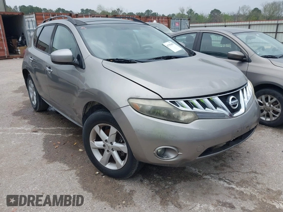 2009 Nissan Murano S with VIN JN8AZ18W49W139538, listed as a IAAI auction lot 41799409 with Not Provided miles and . Bid and sale history available at carsss.com. Image 1.