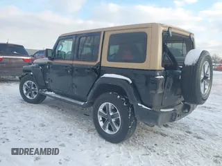 2020 Jeep Wrangler Unlimited Sahara with VIN 1C4HJXEN6LW113725, listed as a IAAI auction lot 41399766 with 87,583 mi miles. Bid and sale history available at carsss.com. Image 3.