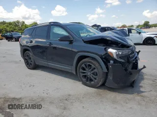 2020 GMC Terrain SLE with VIN 3GKALMEV9LL296364, listed as a Copart auction lot 61935365 with 146,551 mi miles and Salvage title. Bid and sale history available at DreamBid. Image 4.
