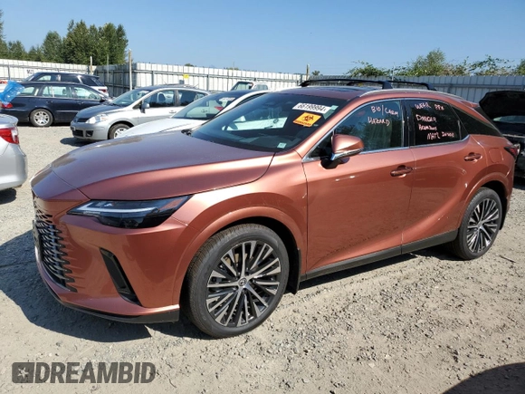 2023 Lexus RX with VIN 2T2BBMCA7PC018165, listed as a Copart auction lot 66199994 with Not Provided miles and Salvage Title. Bid and sale history available at carsss.com. Image 1.
