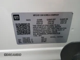 2024 Buick Encore GX Preferred with VIN KL4AMBSL0RB005318, listed as a Copart auction lot 59889535 with 24,198 mi miles and Salvage title. Bid and sale history available at DreamBid. Image 13.