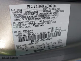 2007 Mercury Grand Marquis LS with VIN 2MEHM75V77X605048, listed as a IAAI auction lot 41622774 with 172,354 mi miles. Bid and sale history available at carsss.com. Image 9.