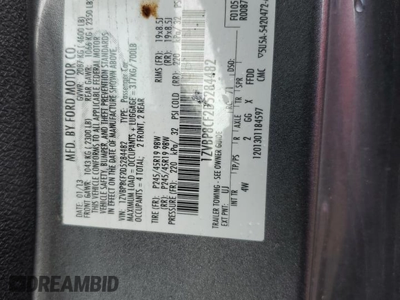 2013 Ford Mustang GT with VIN 1ZVBP8CF2D5284482, listed as a Copart auction lot 50600795 with 97,731 mi miles and Salvage Title. Bid and sale history available at carsss.com. Image 13.