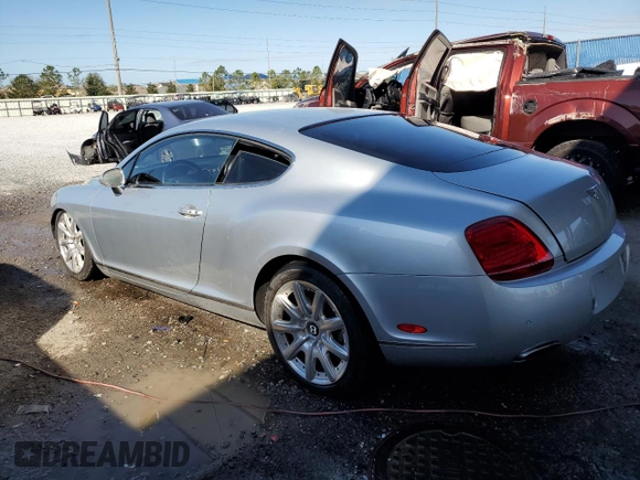 2005 Bentley Continental GT GT with VIN SCBCR63W15C023866, listed as a Copart auction lot 88084335 with Not provided miles and Salvage title. Bid and sale history available at DreamBid. Image 2.