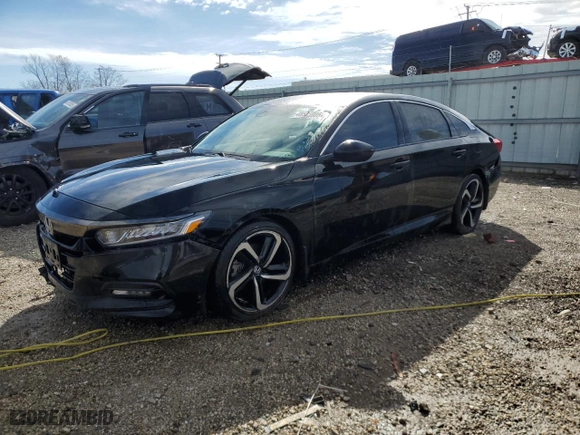 2018 Honda Accord Sedan Sport 1.5T with VIN 1HGCV1F31JA060713, listed as a Copart auction lot 48575805 with 86,362 mi miles and Salvage Title. Bid and sale history available at carsss.com. Image 1.