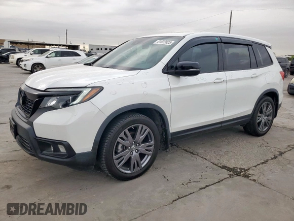 2020 Honda Passport EX-L with VIN 5FNYF7H57LB002957, listed as a Copart auction lot 51022825 with 74,868 mi miles and Salvage Title. Bid and sale history available at DreamBid. Image 1.