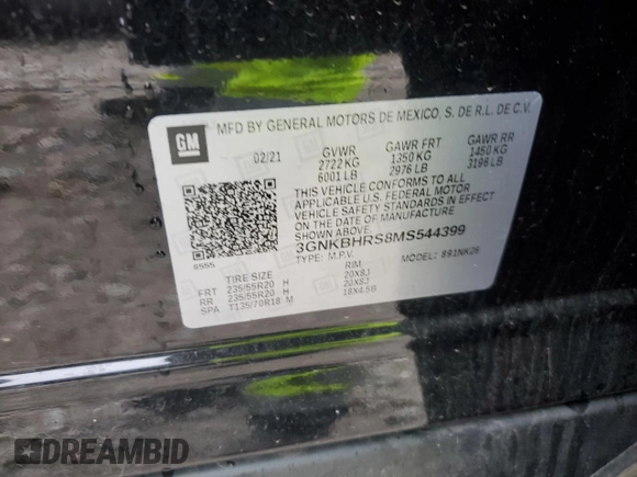 2021 Chevrolet Blazer LT с VIN 3GNKBHRS8MS544399, выставлен на аукционе Copart как лот 57482805 с пробегом 25 213 миль миль и Чистый • Clean title. История ставок и продаж доступна на DreamBid. Изображение 13.