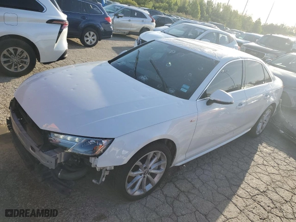 2019 Audi A4 Premium with VIN WAUDNAF47KA025426, listed as a Copart auction lot 49261634 with NaN miles and Salvage Title. Bid and sale history available at carsss.com. Image 1.