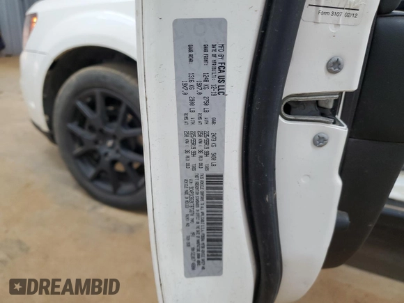 2019 Dodge Journey SE with VIN 3C4PDCBG2KT873270, listed as a Copart auction lot 49467165 with 123,325 mi miles and Clean Title. Bid and sale history available at DreamBid. Image 13.