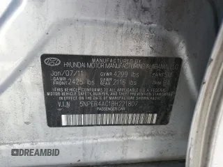2011 Hyundai Sonata GLS with VIN 5NPEB4AC1BH221807, listed as a Copart auction lot 49479515 with 168,318 mi miles and Clean Title. Bid and sale history available at carsss.com. Image 12.